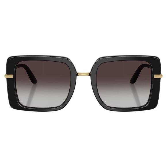 Dolce & Gabbana Sunglasses Black Square Gold Logo Leopard Womens - Picture 6 of 7